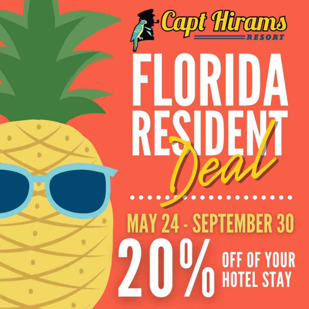 Florida resident deal: May - September 2024: 20% off your hotel stay