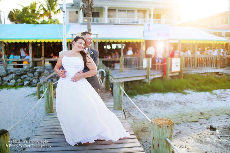 Wedding at Bimini Beach at Capt Hirams Resort