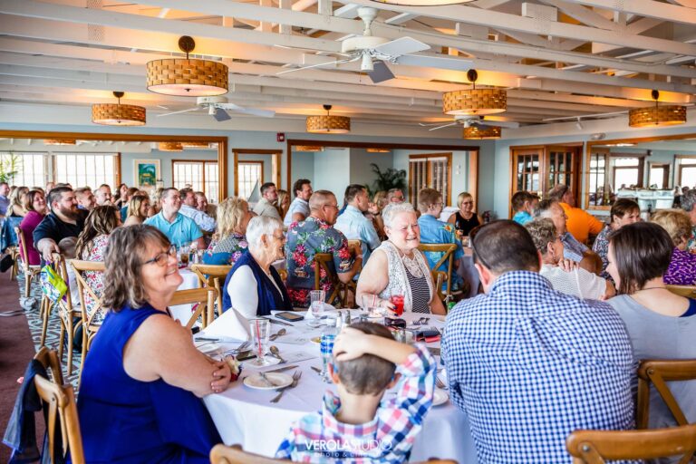 Wedding celebration at the Tiffany Room at Capt Hirams Resort