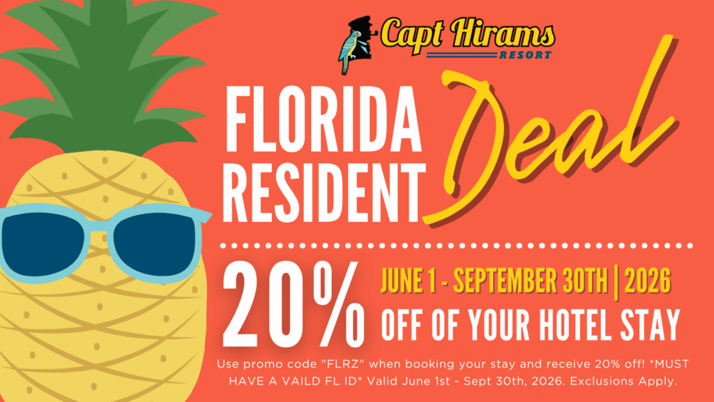 Florida resident deal: June - September: 20% off your hotel stay