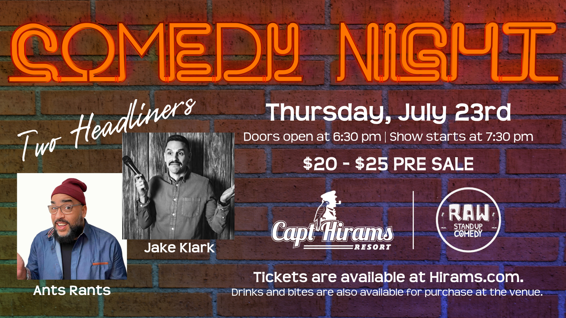 Comedy Night at Capt Hirams Resort