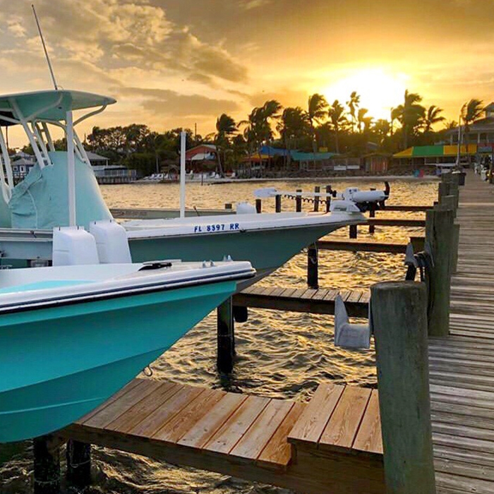 Capt Hirams Marina at sunset