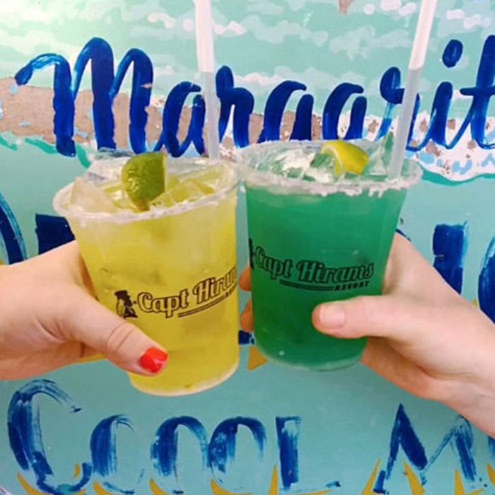 Sandbar 2 hand with mixed drinks